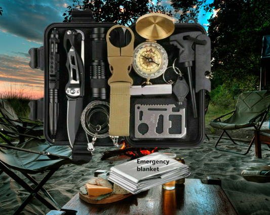 14 in 1 Outdoor Emergency Survival And Safety Gear Kit Camping
