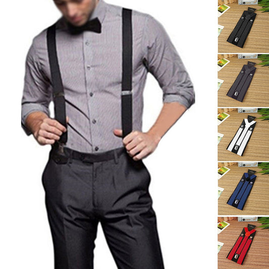26 Color New Elastic Suspenders Y-Back Braces Men Gift