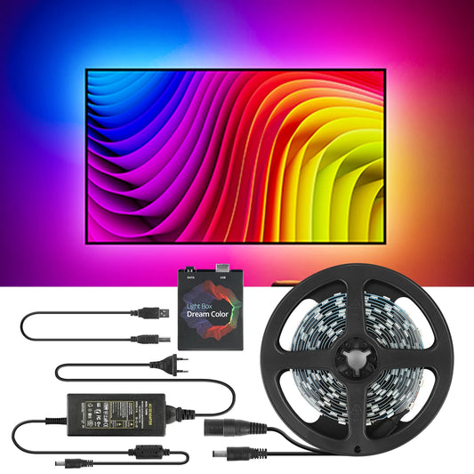 5V WS2812B USB LED Strip light 5050 RGB Dream Color Ambient TV Kit for