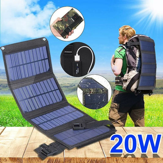 USB Foldable Solar Panel portable Flexible Small Waterproof 5V Folding