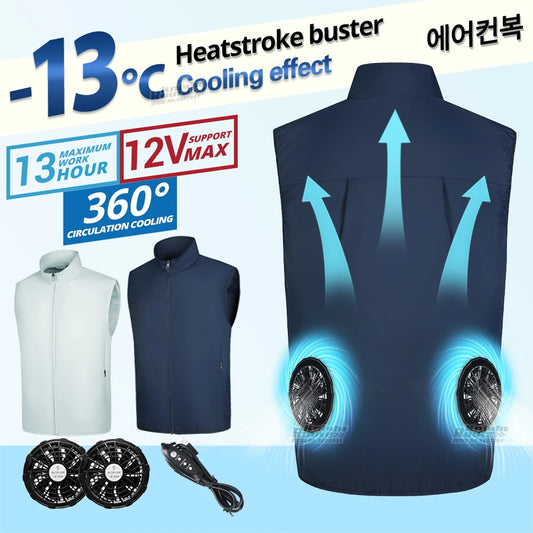 2024 Cool Vest Wearable Cooling Fan Vest Air-conditioned Clothes