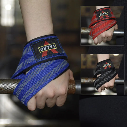 1Pair Figure 8 Weight Lifting Straps DeadLift Strap for Powerlifting