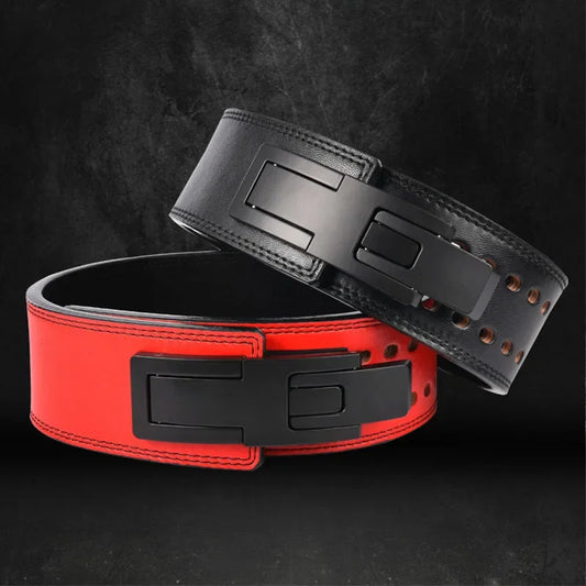 Weight Lifting Leather Belt Powerlifting Gym Belt Lower Back Support
