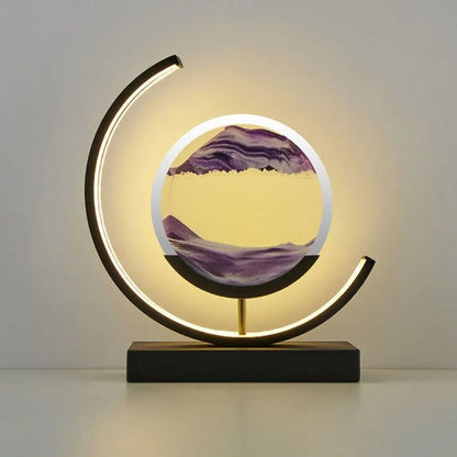LED Table Lamp Quicksand 3D Craft dynamic Natural Landscape Creative