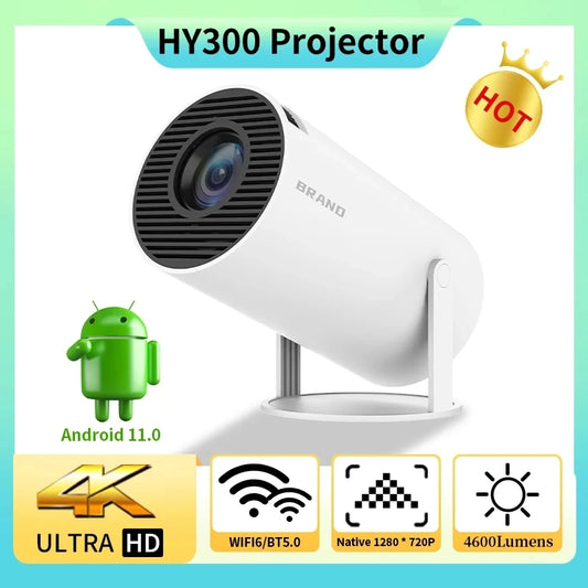 Salange Hot Sale Mini HY300 Projector 4K HD Android 11 Dual WIFI 6.0